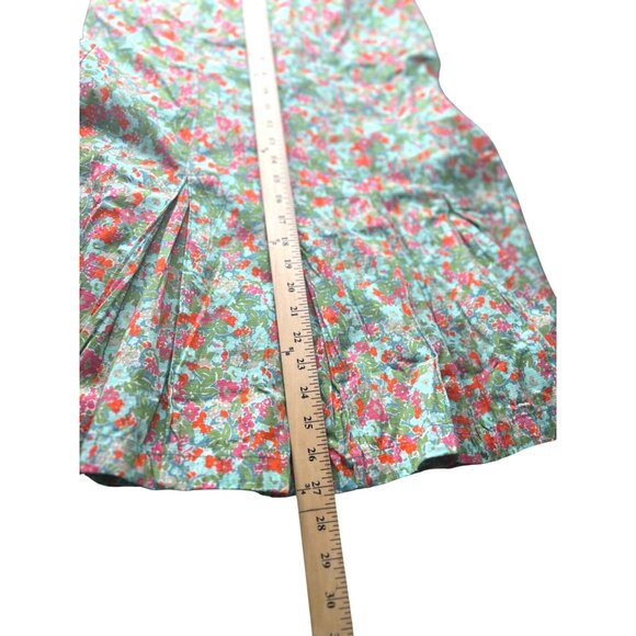 Free People Made Me Smile Strapless Floral Dress Pleated Skirt Button Back XL - Picture 12 of 14